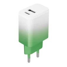 Setty töltő USB + USB-C 20W LSIG-AC-20 menta-fehér átmenetes