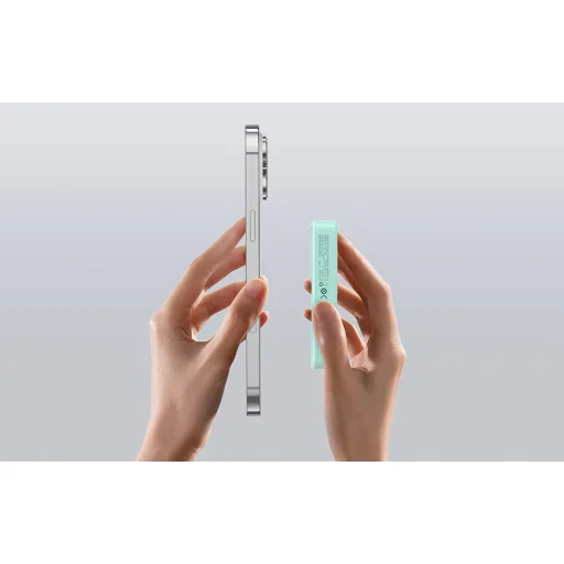 Baseus MagPro Mágneses Powerbank, 5000mAh, 20W, MagSafe (menta) - 13