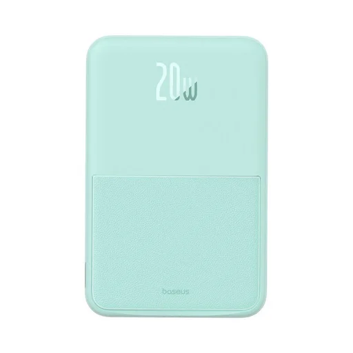 Baseus MagPro Mágneses Powerbank, 5000mAh, 20W, MagSafe (menta) - 3