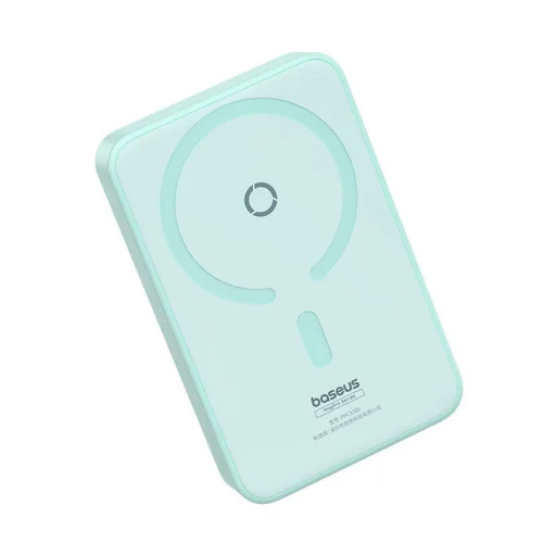 Baseus MagPro Mágneses Powerbank, 5000mAh, 20W, MagSafe (menta) - 6