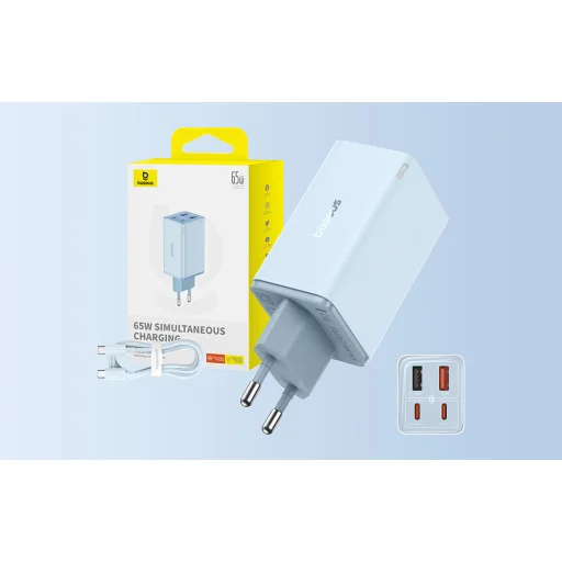 Baseus GAN6 Pro gyorstöltő, 2xUSB-C + 2xUSB, 65W - 16