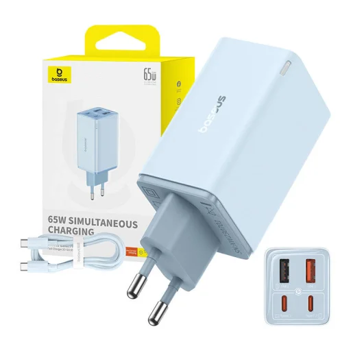 Baseus GAN6 Pro gyorstöltő, 2xUSB-C + 2xUSB, 65W - 10