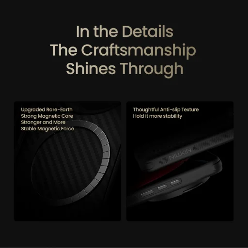 Nillkin CarboProp Aramid Mágneses tok Xiaomi 15 Ultra fekete/átlátszó - 8