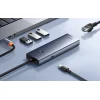 Baseus UltraJoy Series Lite 4-Port hub, USB - 4xUSB 3.0, USB-C 5V (szürke) thumbnail