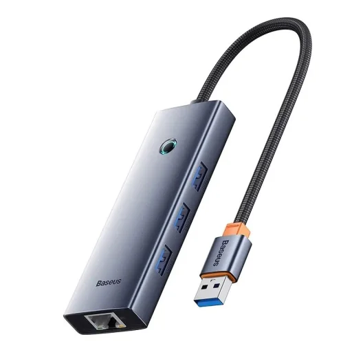 Baseus UltraJoy Series Lite 4-Port hub, USB - 4xUSB 3.0, USB-C 5V (szürke) - 2