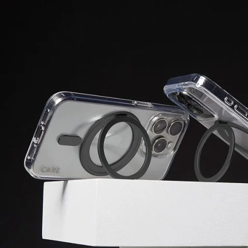 CARE by PanzerGlass Feature Kickstand iPhone 16 Pro 6.3" fekete/fekete MagSafe tok - 4