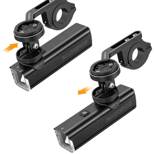 Rockbros 24610002001 kerékpár első lámpa 1000 lm + USB-C - USB-A kábel - fekete - 13