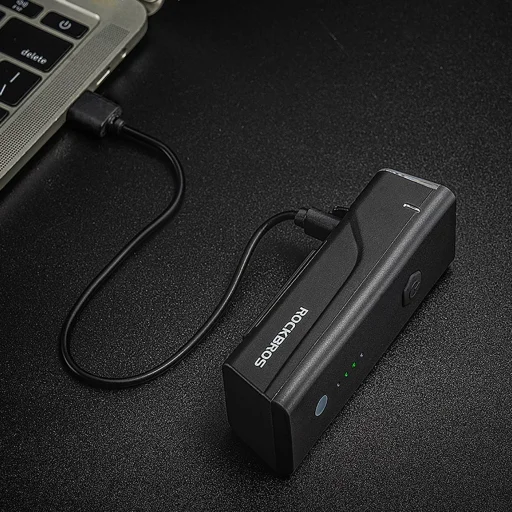 Rockbros 24510003001 első kerékpárlámpa 260 lm + USB-C - USB-A kábel - fekete - 6