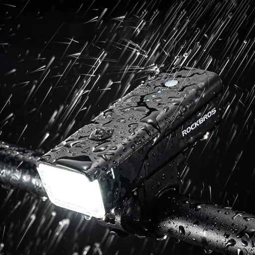 Rockbros 24510003001 első kerékpárlámpa 260 lm + USB-C - USB-A kábel - fekete - 9