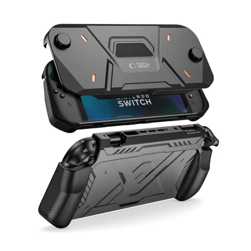 Tech-protect Carbonox Nintendo Switch 2 Fekete tok - 2