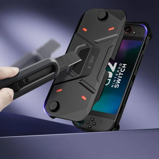 Tech-protect Carbonox Nintendo Switch 2 Fekete tok - 9