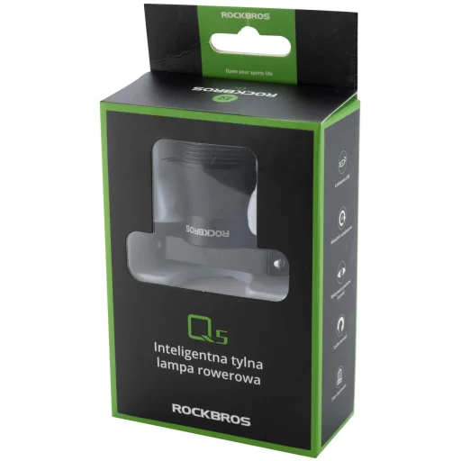 Rockbros Q5 Hátsó Biciklilámpa Intelligens Megállási Rendszerrel - Fekete - 5