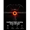 Rockbros Q3 Hátsó Kerékpárlámpa Intelligens Megállási Rendszerrel - Fekete thumbnail