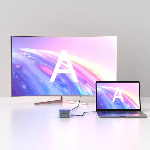 Hub USB-C 12 az 1-ben Wozinsky WHBC09Y8S multifunkcionális, vezeték nélküli töltési funkcióval, alumínium, 15 cm-es kábellel - szürke - 8