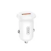 XO autós töltő CC68 18W QC 1x USB fehér