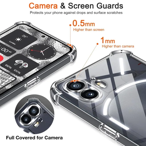  Techsuit - Ütésektől védő átlátszó szilikon tok - Nothing Phone (2) - Átlátszó - 3