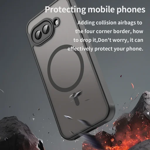  Techsuit - HaloFrost II MagSafe - Google Pixel 9a - Fekete tok - 5