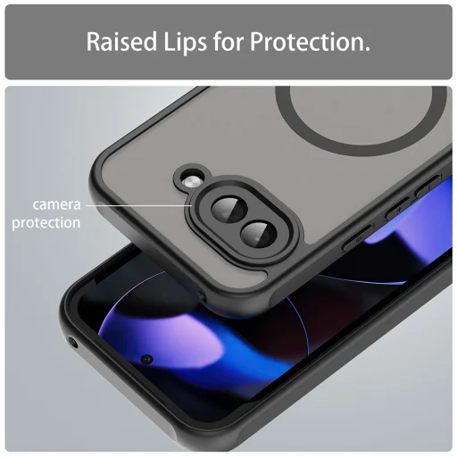  Techsuit - HaloFrost II MagSafe - Google Pixel 9a - Fekete tok - 7