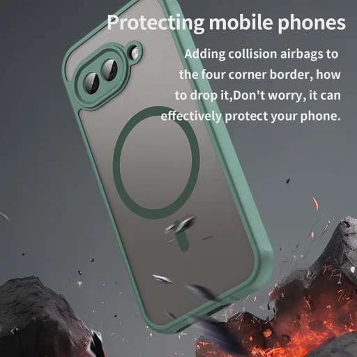  Techsuit - HaloFrost II MagSafe - Google Pixel 9a - Zöld tok - 4