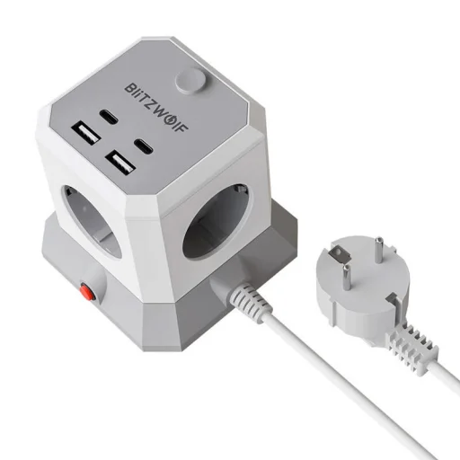 Hálózati elosztó BlitzWolf BW-EC1 4xAC 2xUSB-A 2xUSB-C - 2