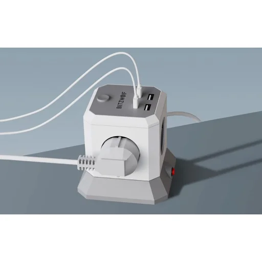 Hálózati elosztó BlitzWolf BW-EC1 4xAC 2xUSB-A 2xUSB-C - 3