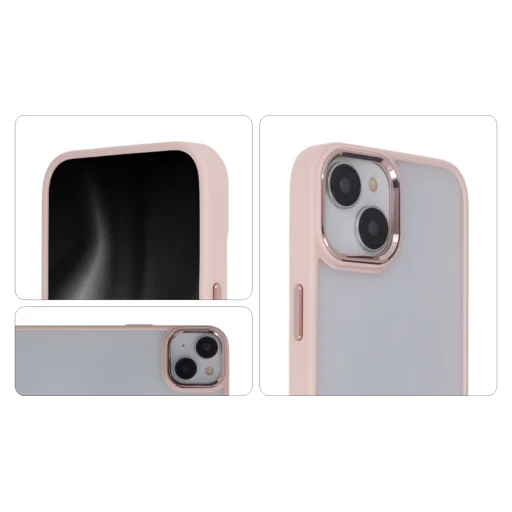 Satin Elegant Matt tok iPhone 11 rózsaszín tok - 3