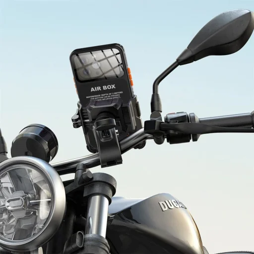 ShellBox - AirBox Vízálló IP68 Tok (max. 6,9 hüvelyk) - Univerzális Telefon Modell (max. 15 mm mélység) - Fekete - 3