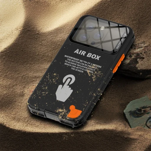 ShellBox - AirBox Vízálló IP68 Tok (max. 6,9 hüvelyk) - Univerzális Telefon Modell (max. 15 mm mélység) - Fekete - 5