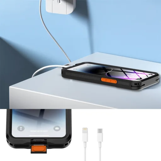 ShellBox - AirBox Vízálló IP68 Tok (max. 6,9 hüvelyk) - Univerzális Telefon Modell (max. 15 mm mélység) - Fekete - 6