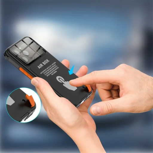 ShellBox - AirBox Vízálló IP68 Tok (max. 6,9 hüvelyk) - Univerzális Telefon Modell (max. 15 mm mélység) - Fekete - 7