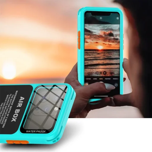 ShellBox - AirBox Vízálló IP68 Tok (max. 6,9 hüvelyk) - Univerzális Telefon Modell (max. 15 mm mélység) - Kék - 5