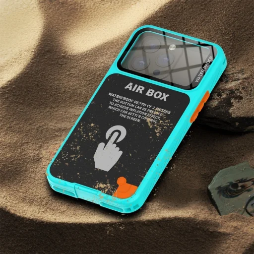 ShellBox - AirBox Vízálló IP68 Tok (max. 6,9 hüvelyk) - Univerzális Telefon Modell (max. 15 mm mélység) - Kék - 9