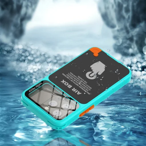 ShellBox - AirBox Vízálló IP68 Tok (max. 6,9 hüvelyk) - Univerzális Telefon Modell (max. 15 mm mélység) - Kék - 11