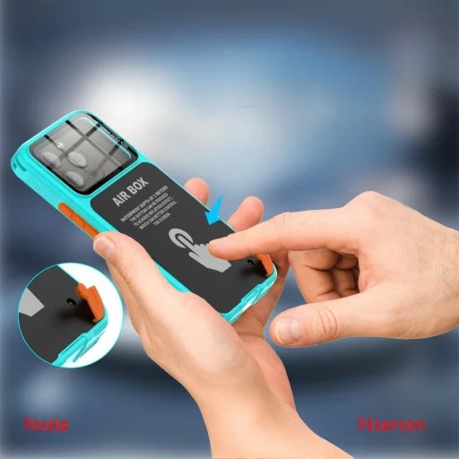 ShellBox - AirBox Vízálló IP68 Tok (max. 6,9 hüvelyk) - Univerzális Telefon Modell (max. 15 mm mélység) - Kék - 13