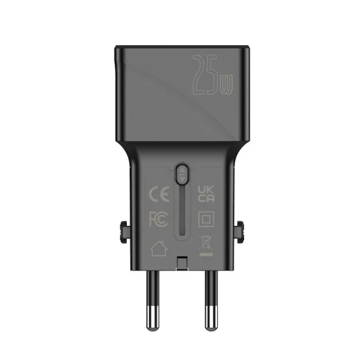 JELLICO univerzális utazó adapter S6 PD 25W 1xUSB-C + 1xUSB QC3.0 fekete - 9