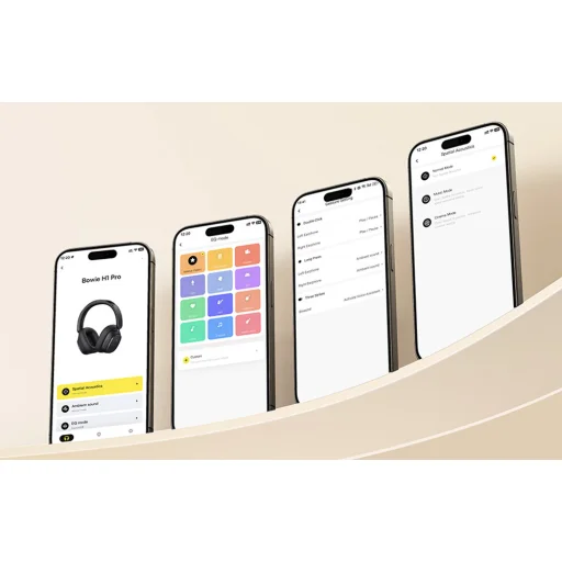 Baseus Bowie H1 PRO Vezeték nélküli Bluetooth fejhallgató (fekete) - 17