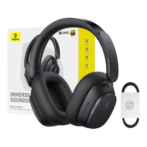 Baseus Bowie H1 PRO Vezeték nélküli Bluetooth fejhallgató (fekete) - 10