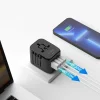 Tech-protect Ta200 Utazó Adapter Eu / Egyesült Királyság / Usa / Au Fekete thumbnail