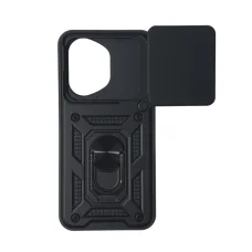 Honor 400 tok - Fekete Armor Camshield állvánnyal és kameravédővel