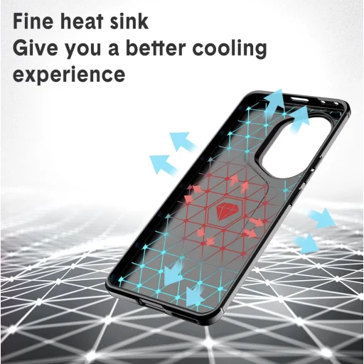  HONOR 400 Pro fekete karbon mintás szilikon tok - 3