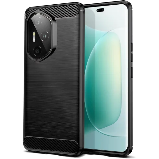  HONOR 400 Pro fekete karbon mintás szilikon tok - 1