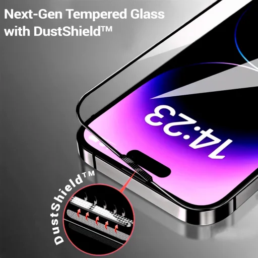 Edzett üveg Tel Protect 10X Privacy Titanium iPhone 15 Pro üvegfólia - 4