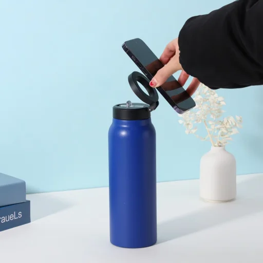 Mágneses tartó MagSafe kompatibilis 950ml-es tartállyal kék - 3