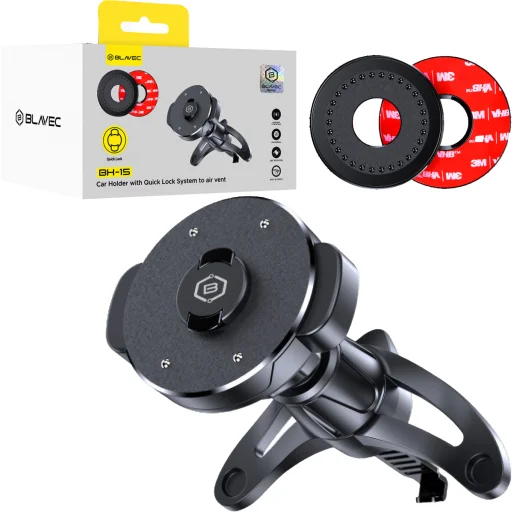 Blavec autós tartó BH-15 Quick Lock Magsafe szellőzőre fekete - 1