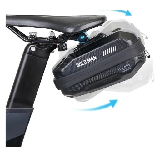 WILDMAN utazótáska bicikli nyereg alá cipzárral 0,8L GD700 zöld - 2