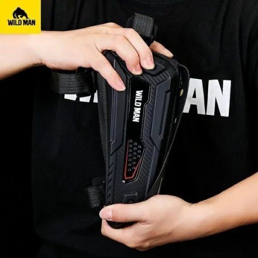 WILDMAN utazótáska biciklikerékre cipzárral 1L (4"-7") M90 fekete - 3