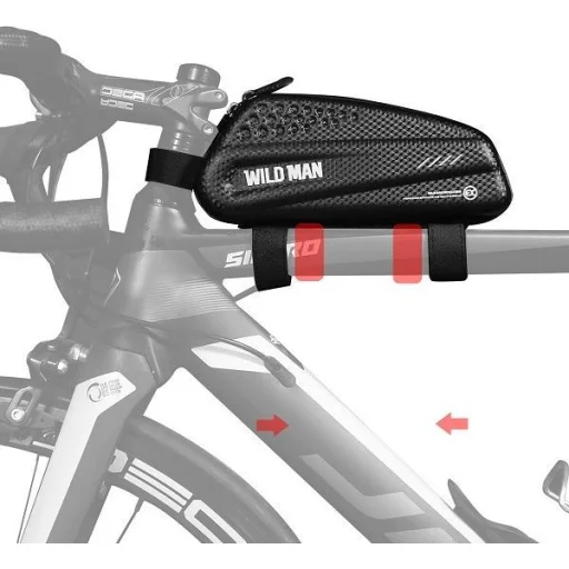 WILDMAN utazó táska kerékpár vázra cipzárral 1L EX fekete - 2