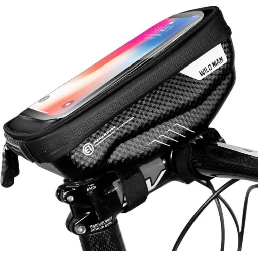 WILDMAN utazótáska bicikli kormányra cipzárral 1L (4 "- 7") E1 fekete - 2