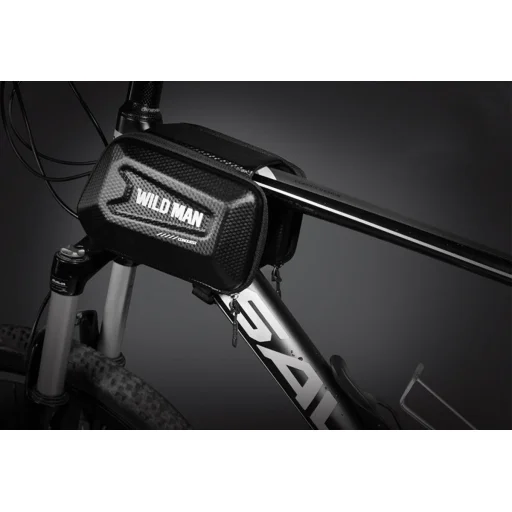 WILDMAN utazótáska bicikli vázra cipzárral 1,2L (10-18 cm) E6S fekete - 2