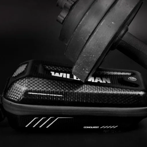 WILDMAN utazótáska biciklivázra cipzárral 1L E5S fekete - 2